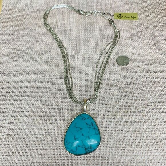 Premier Designs Multistrand Turquoise Necklace - Picture 1 of 3